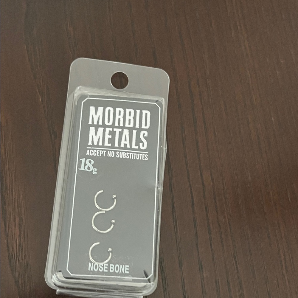 Morbid Metals Silver Nose Bone Set